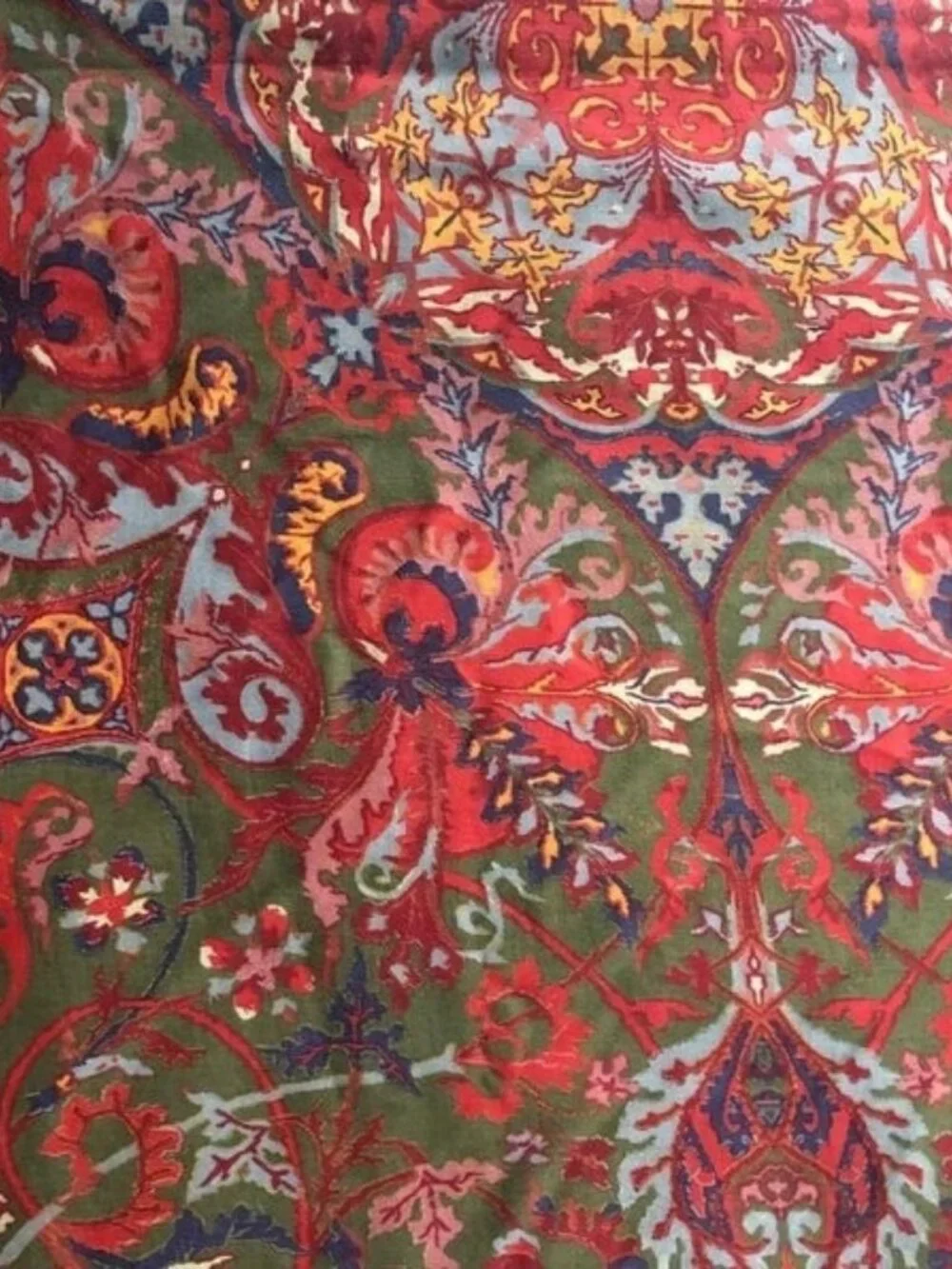 Ralph Lauren Vintage Galahad Red Paisley King Size Duvet Cover